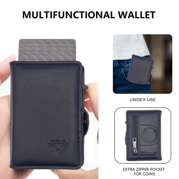 BRELIE-Black-RFID-Wallet-Multifunctional